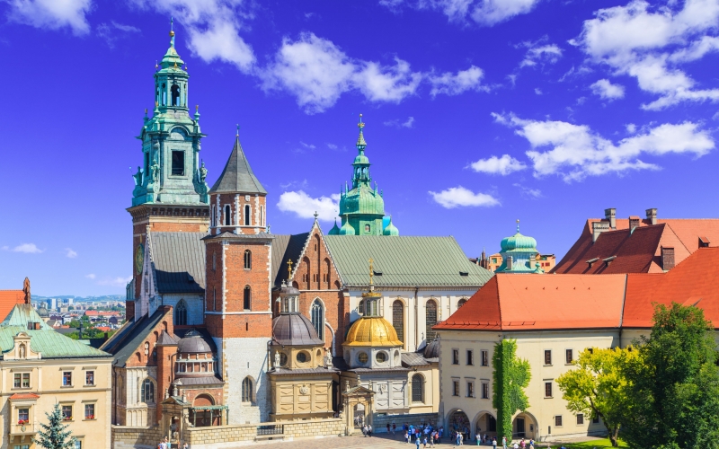 Het koninklijke kasteel - de Wawel